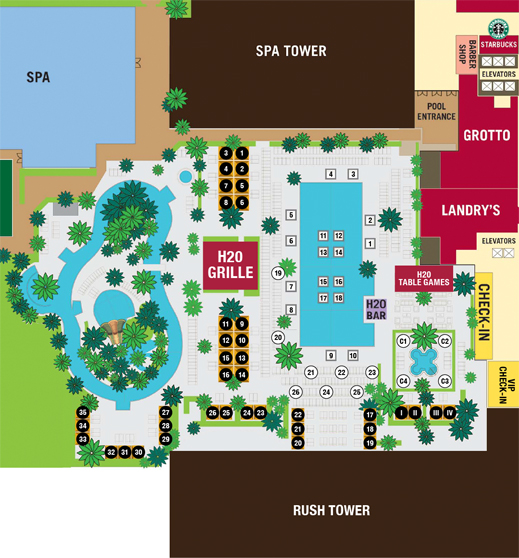 H20 Pool Map Golden Nugget Lake Charles 